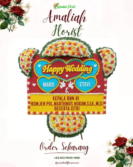 Papan Bunga Pernikahan Megulung